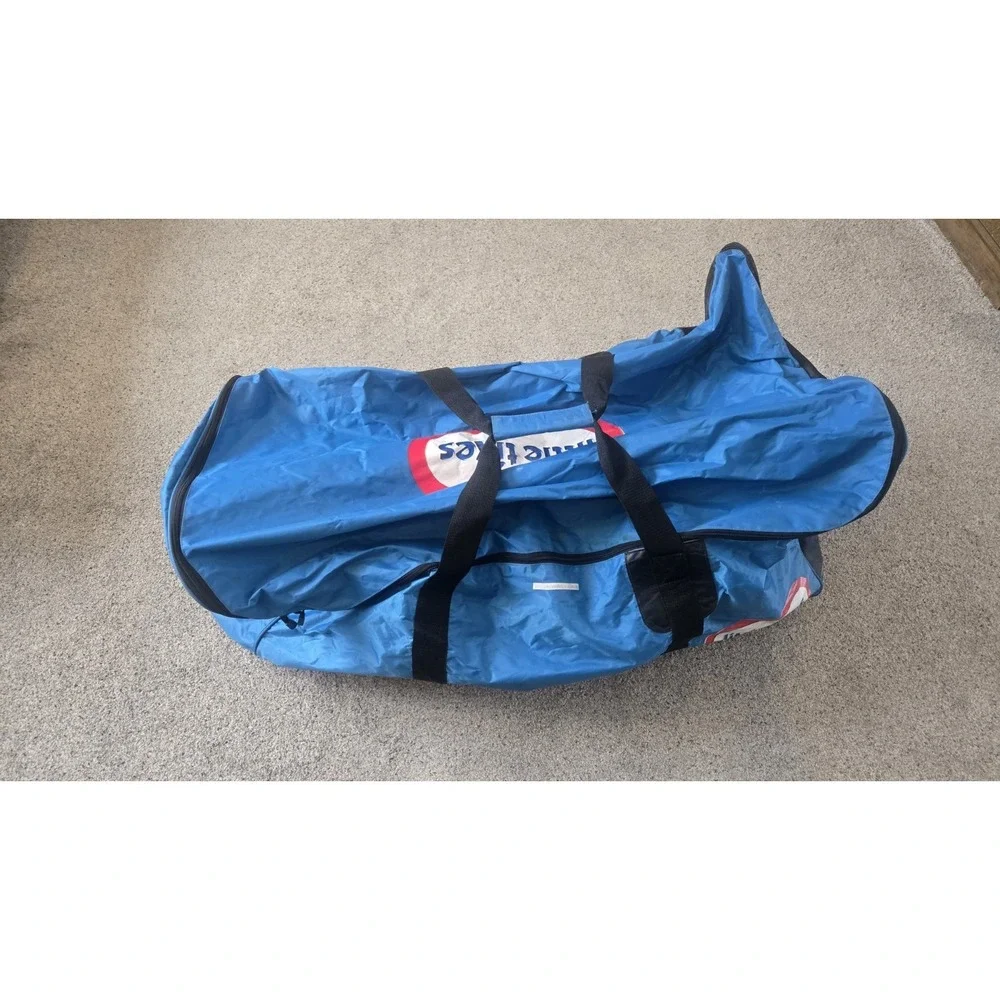 RARE Vintage Little Tikes XL Rolling Storage Bag Huge Toy Haul MixSuede Interior